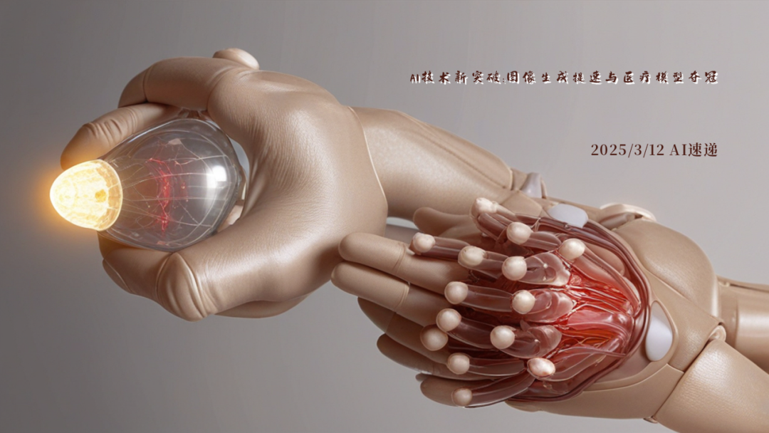 2025/3/12 AI速遞 | AI技術新突破：圖像生成提速與醫療模型奪冠